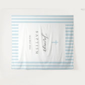 Elegante Blauwe Doop Wandkleed (Voorkant (horizontaal))