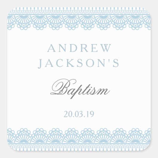 Elegante Blauwe Dop Sticker Labels (Voorkant)