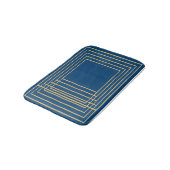 Elegante blauwe en gouden badmat (Gekanteld)