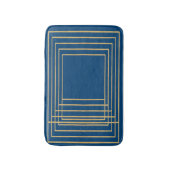 Elegante blauwe en gouden badmat (Voorkant Verticaal)