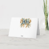 Elegante blauwe en gouden Kaart (Achterkant)