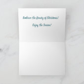 Elegante blauwe en gouden Kaart (Binnen)