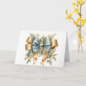 Elegante blauwe en gouden Kaart (Gele Bloem)