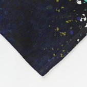 Elegante blauwe en gouden Mandala Art Boho Beach Fleece Deken (Hoek)