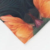 Elegante Blauwe en Gouden Peacock in Kleurrijke Tu Fleece Deken (Hoek)