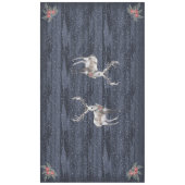 Elegante Blauwe en Grijze Sneeuw Rendier Kerstmis Tafelkleed (Voorkant)