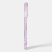 Elegante Blauwe en Paarse Bloemen iPhone 16 Hoesje (Achterkant / Rechts)