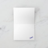 Elegante Blauwe en Paarse Waterverf Libel Bedankkaart (Binnen)