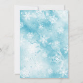 Elegante blauwe en rode pinguïn Kerstmis Kaart (Achterkant)