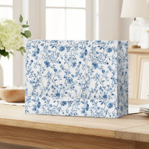 Elegante blauwe en witte bloem toile botanisch