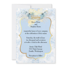 Elegante blauwe en witte champagne bruiloft