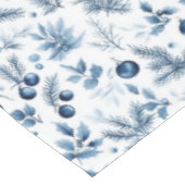 Elegante blauwe en witte den en Holly Christmas Tafelkleed (Gekanteld)