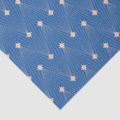 Elegante blauwe en witte eenvoudige geometrische k tissuepapier (Detail)