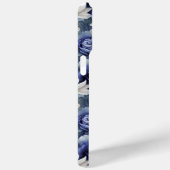 Elegante blauwe en witte rozen en lelies Case-Mate iPhone case (Achterkant / Rechts)