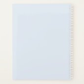 Elegante Blauwe en Witte Tulpen Planner (Achterkant)
