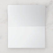 Elegante blauwe en zilveren kerst vermakelijk plaatskaartje (Binnenkant ongevouwen)