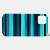Elegante blauwe en zwarte gestreepte strakke moder Case-Mate iPhone case (Achterkant (horizontaal))