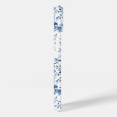 Elegante blauwe Franse toile patronen monogram naa Case-Mate iPhone Case (Achterkant / Rechts)
