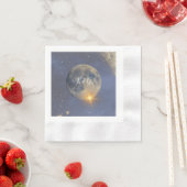 Elegante Blauwe Galaxy Hemel Hemel bruiloft Servet (Insitu)