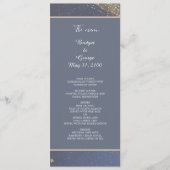 Elegante blauwe Galaxy Sky bruiloft Programmakaart (Voorkant)