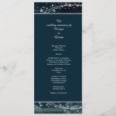 Elegante blauwe Galaxy Sky bruiloft Programmakaart (Achterkant)