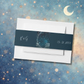 Elegante blauwe Galaxy Sky bruiloft Uitnodigingen Wikkel