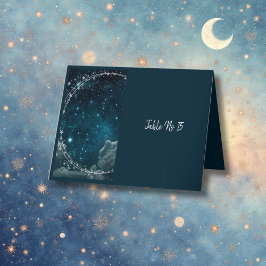 Elegante blauwe Galaxy Sky enkele zitkaart Bedankkaart