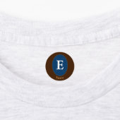Elegante blauwe gepersonaliseerde monogram vierkan labels (Aangebracht)
