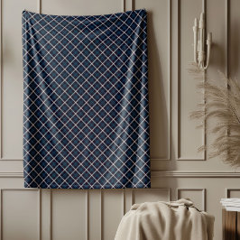 Elegante Blauwe Geruite Deken voor Home Decor