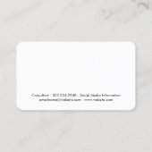 Elegante Blauwe Gespetterde | Streeppatroon Visitekaartje (Achterkant)