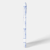 Elegante blauwe gestreepte Coquette linten met mon Case-Mate iPhone Case (Achterkant / Rechts)
