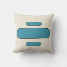 Elegante blauwe gestreepte vierkante kussen – Mini