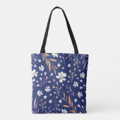 Elegante Blauwe Gevormde Canvas tas (Achterkant)