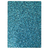 Elegante blauwe glitter klembord (Achterkant)