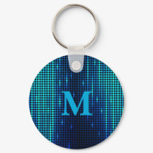 Elegante Blauwe Glitter Monogram initiaal