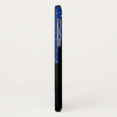 Elegante Blauwe Glitterdruppels Case-Mate iPhone Case (Achterkant/links)