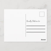 Elegante Blauwe Gouden Dank Je Briefkaart (Achterkant)
