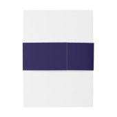 Elegante Blauwe Gouden Kroon Uitnodigingen Wikkel (Achterkant Voorbeeld)