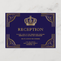 Elegante Blauwe Gouden Sierlijke Kroon Ontvangst