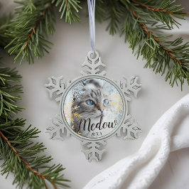 Elegante Blauwe & Gouden Sneeuwvlok Aanpassen Huis Tin Sneeuwvlok Ornament