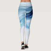 Elegante blauwe gradiënt Leggings (Achterkant)