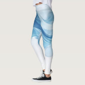 Elegante blauwe gradiënt Leggings (Links)