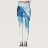 Elegante blauwe gradiënt Leggings (Voorkant)