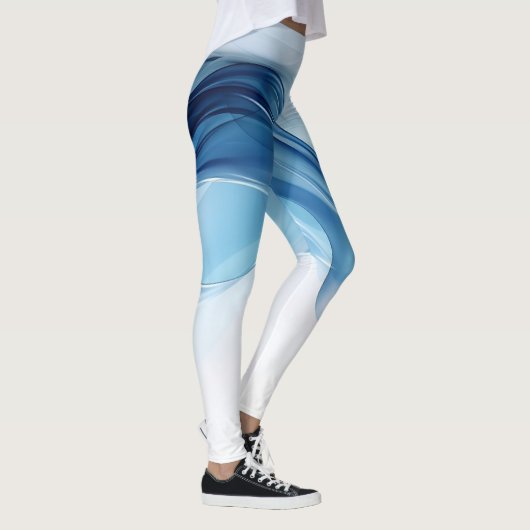 Elegante blauwe gradiënt Leggings (Rechts)