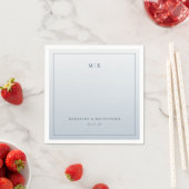 Elegante Blauwe Gradiënt Minimalistisch Servet (Insitu)