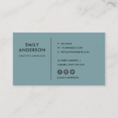 ELEGANTE BLAUWE GRAY GROENE GOUDE WATERVERF VAN DE VISITEKAARTJE (Achterkant)