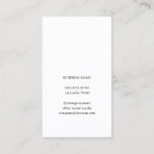 Elegante blauwe grijze kant interieurontwerper visitekaartje (Achterkant)