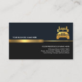 Elegante blauwe grijze lagen Trucker Visitekaartje (Achterkant)
