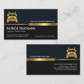 Elegante blauwe grijze lagen Trucker Visitekaartje (Voorkant / Achterkant)