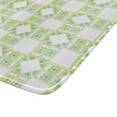 Elegante blauwe groene edelsteen look glazen keuke snijplank (Hoek)